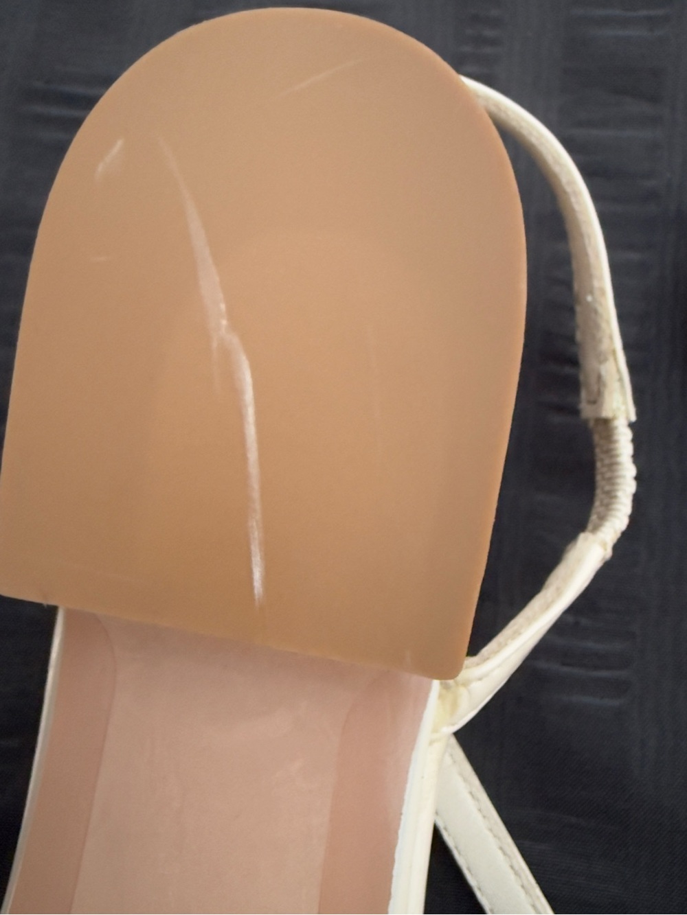 Ted Baker Cream Slingback Heeled Sandals with Rose Gold Insole - Picture 9 of 9